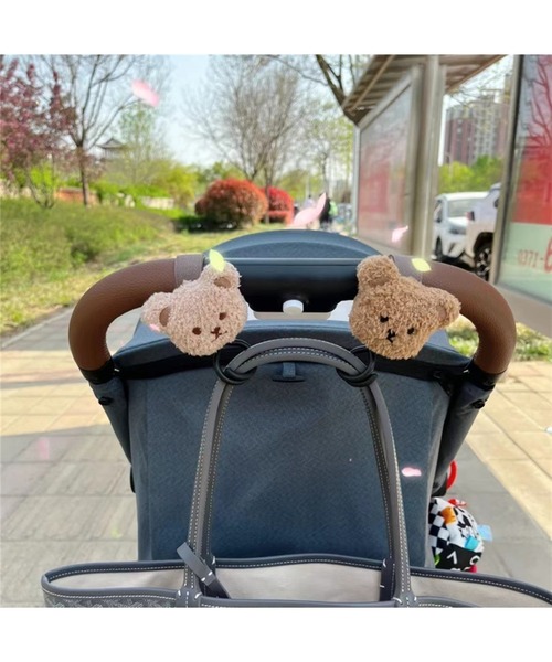 lit.Cy(リットシー)の「テディベア ベビーカーフック 荷物掛け(ベビーカー/ベビーカー用品・レディース・ブラウン/ベージュ/オフホワイト・FREE)」の5枚目の写真