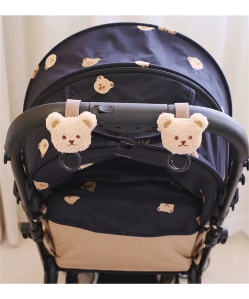 lit.Cy(リットシー)の「テディベア ベビーカーフック 荷物掛け(ベビーカー/ベビーカー用品・レディース・ブラウン/ベージュ/オフホワイト・FREE)」の6枚目の写真