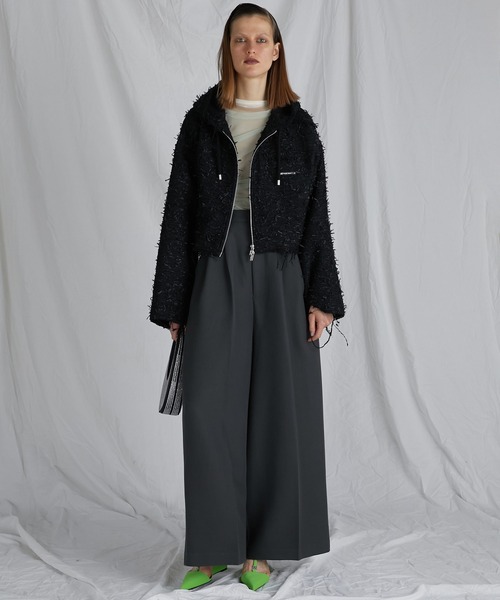 PRANK PROJECT(プランクプロジェクト)の「フックウエストサスペンダーパンツ / Hook Waist Suspender Pants(その他パンツ・レディース・チャコールグレー/ホワイト/ブラック・38/36)」の11枚目の写真