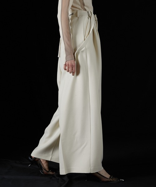 PRANK PROJECT(プランクプロジェクト)の「フックウエストサスペンダーパンツ / Hook Waist Suspender Pants(その他パンツ・レディース・チャコールグレー/ホワイト/ブラック・38/36)」の20枚目の写真