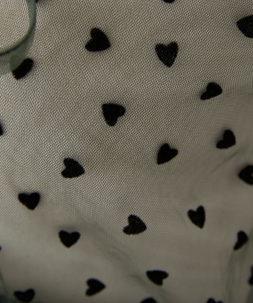 BONLECILL（ボンルシール）の「ハートチュールリボンキャミソールビスチェ（キャミソール・レディース・アイボリー/モカ/ネイビー/ブラック/カーキ・FREE）」の16枚目の写真