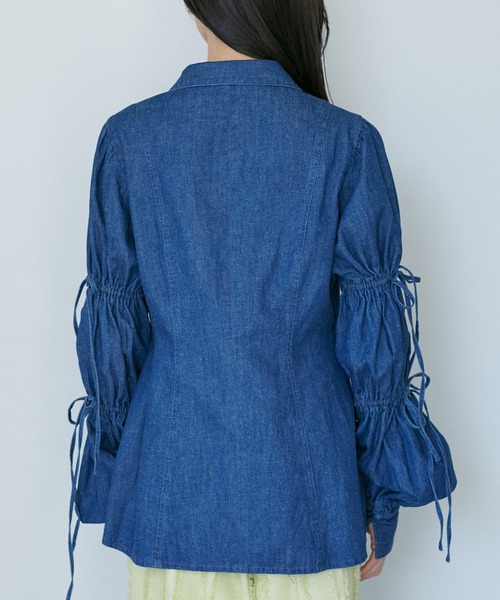VIS（ビス）の「【洗える】デニムシャツブラウス（シャツ/ブラウス・レディース・サックスブルー/ブルー系その他4・FREE）」の19枚目の写真