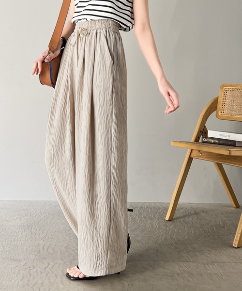 classicalelf(クラシカルエルフ)の「大人の上品見え。ダブルタックワイドストレートパンツ(その他パンツ・レディース・アイボリー/グレイッシュベージュ/ブラック・X-LARGE/SMALL/MEDIUM/LARGE)」の17枚目の写真
