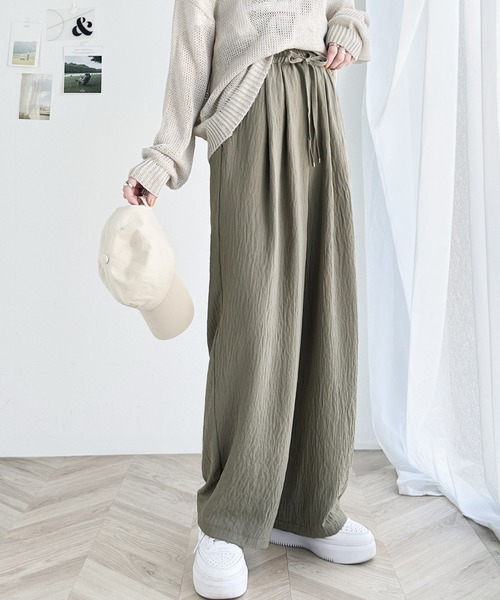 classicalelf(クラシカルエルフ)の「大人の上品見え。ダブルタックワイドストレートパンツ(その他パンツ・レディース・アイボリー/グレイッシュベージュ/ブラック・X-LARGE/SMALL/MEDIUM/LARGE)」の12枚目の写真