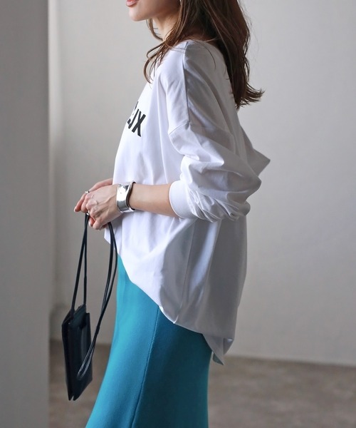 Bonjour Sagan（ボンジュールサガン）の「前後2WAYロゴロンT（Tシャツ/カットソー・レディース・ブラック/グレー/ホワイト・FREE）」の21枚目の写真