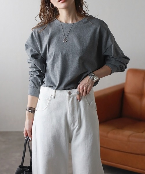 トップス Bonjour Bonjour Sagan tシャツ 前後2WAYロゴTシャツ レディース