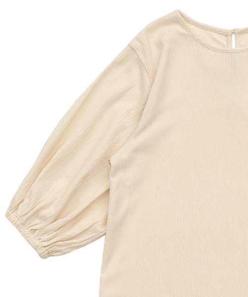 select MOCA(セレクトモカ)の「クラッシュジャガードパフスリーブトップス(Tシャツ/カットソー・レディース・サックスブルー/ブラック/アイボリー・FREE)」の5枚目の写真