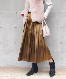 Q | シャイニープリーツスカート(スカート)