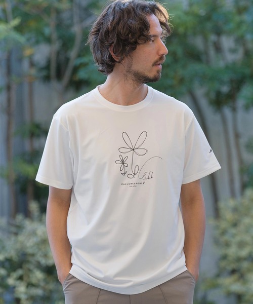 CALL&RESPONSE(コールアンドレスポンス)の「mt8811- ラクガキFLOWER-プリント半袖Tシャツ(Tシャツ/カットソー・メンズ・ホワイト・1/2/4/5)」の4枚目の写真