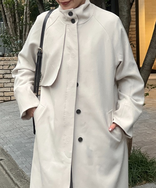 un dix cors（アンディコール）の「スタンドネックロングコート