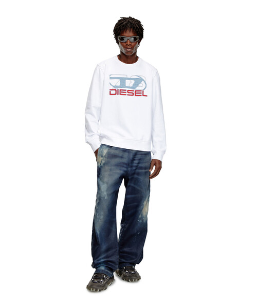 DIESEL(ディーゼル)の「メンズ スウェット S-GINN-K43(スウェット・メンズ・ホワイト/ブラック・SMALL/MEDIUM/LARGE/XX-LARGE/XXX-LARGE/X-SMALL/X-LARGE)」の3枚目の写真