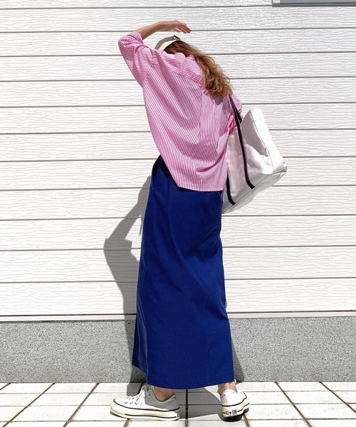 Q（キュー）の「ストレッチタイトスカート（スカート・レディース・ブラック/ブルー/キャメル・MEDIUM）」の6枚目の写真