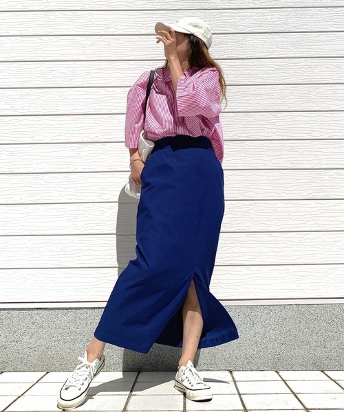 Q（キュー）の「ストレッチタイトスカート（スカート・レディース・ブラック/ブルー/キャメル・MEDIUM）」の4枚目の写真