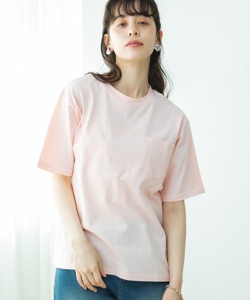 pairmanon(ペアマノン)の「【リンクコーデ】【大人ユニセックス】胸ポケット ビッグシルエット 半袖Tシャツ(Tシャツ/カットソー・レディース・オリーブ/ブラック/パープル/ライトブルー/ホワイト/ブラック系その他/ホワイト系その他/ライトピンク/ライトグリーン/ブルー/ライトベージュ・S/M/L)」の11枚目の写真