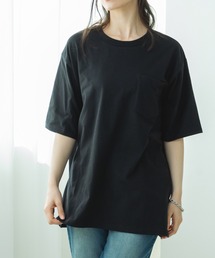 【リンクコーデ】【大人ユニセックス】胸ポケット ビッグシルエット 半袖Tシャツ