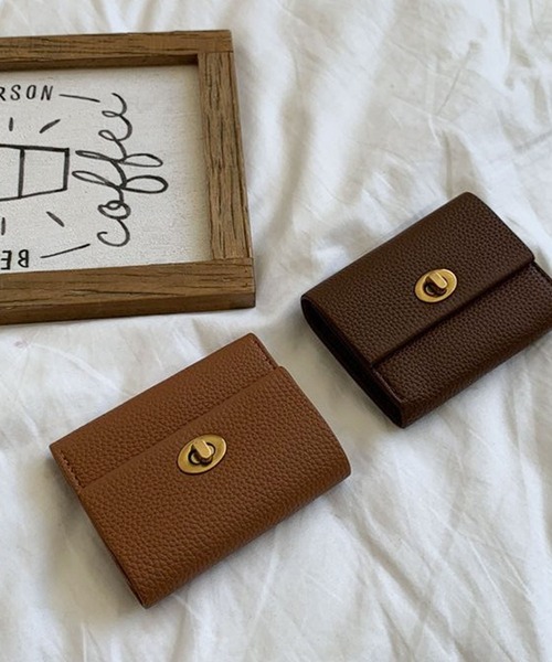 国内発送 ミニ財布 smallwallet ラムスキン YELLOW ゴールド金具 ミニ財布 L字ファスナー コンパクト レディース 日本製