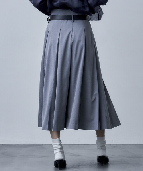 Firsthand（ファーストハンド）の「Firsthand/ファーストハンド タックプリーツフレアスカート（スカート・レディース・ブラック/チャコールグレー・MEDIUM/SMALL）」の13枚目の写真