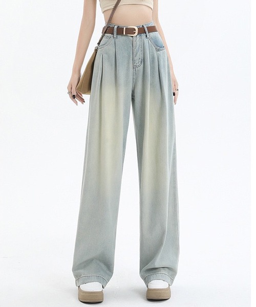 SHEPP（シープ）の「フロントウォッシュ ストレートデニム（デニムパンツ・レディース・ブルー系その他/ライトブルー/ブルー・M/L/S）」の19枚目の写真