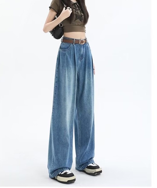 SHEPP（シープ）の「フロントウォッシュ ストレートデニム（デニムパンツ・レディース・ブルー系その他/ライトブルー/ブルー・M/L/S）」の13枚目の写真