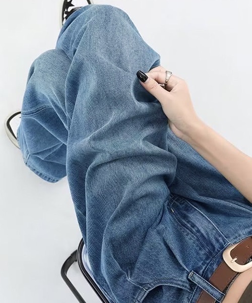 SHEPP（シープ）の「フロントウォッシュ ストレートデニム（デニムパンツ・レディース・ブルー系その他/ライトブルー/ブルー・M/L/S）」の14枚目の写真