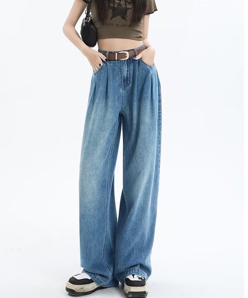 SHEPP（シープ）の「フロントウォッシュ ストレートデニム（デニムパンツ・レディース・ブルー系その他/ライトブルー/ブルー・M/L/S）」の15枚目の写真