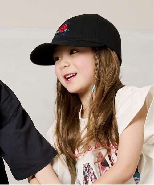 MARKEY'S（マーキーズ）の「フロント刺繍ツイルキャップ（kids/52-54cm,56-58cm）（キャップ・キッズ・ネイビー/レッド/ブラック・52/56）」の2枚目の写真