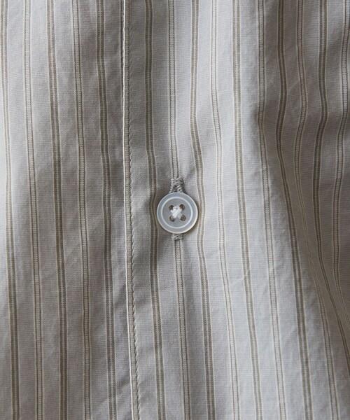 Steven Alan（スティーブンアラン）の「＜Steven Alan＞ 60/- コンパクトヤーン ストライプ レギュラーカラー シャツ -LOOSE（シャツ/ブラウス・メンズ・グレー/ブラウン・S/M/L/XL）」の18枚目の写真