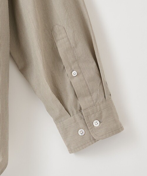 Steven Alan（スティーブンアラン）の「＜Steven Alan＞ 60/- コンパクトヤーン ストライプ レギュラーカラー シャツ -LOOSE（シャツ/ブラウス・メンズ・グレー/ブラウン・S/M/L/XL）」の22枚目の写真