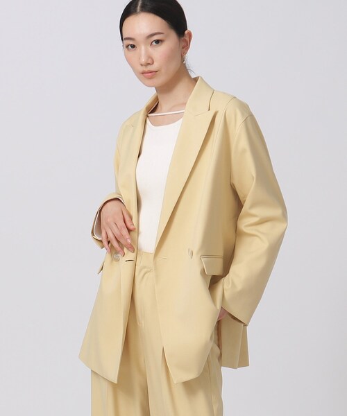 GALLEST（ギャレスト）の「ツイルリラックスジャケット（テーラードジャケット・レディース・ネイビー/ベージュ/イエロー系その他・40/38/36）」の3枚目の写真