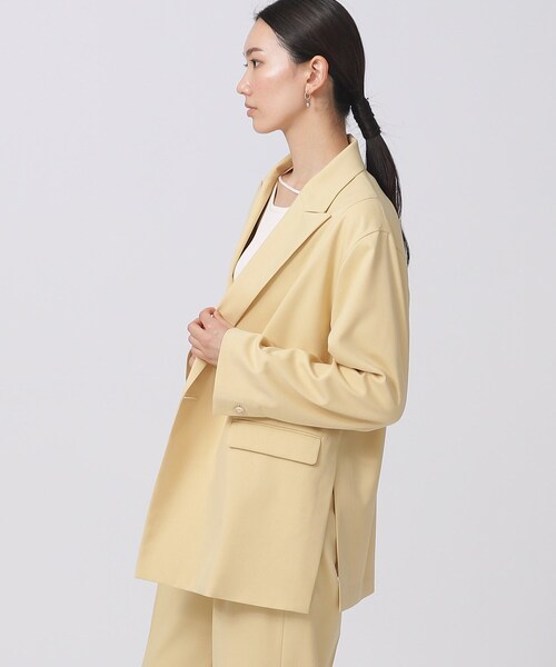 GALLEST（ギャレスト）の「ツイルリラックスジャケット（テーラードジャケット・レディース・ネイビー/ベージュ/イエロー系その他・40/38/36）」の5枚目の写真