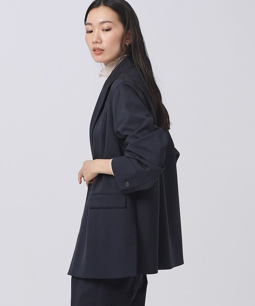 GALLEST（ギャレスト）の「ツイルリラックスジャケット（テーラードジャケット・レディース・ネイビー/ベージュ/イエロー系その他・40/38/36）」の9枚目の写真