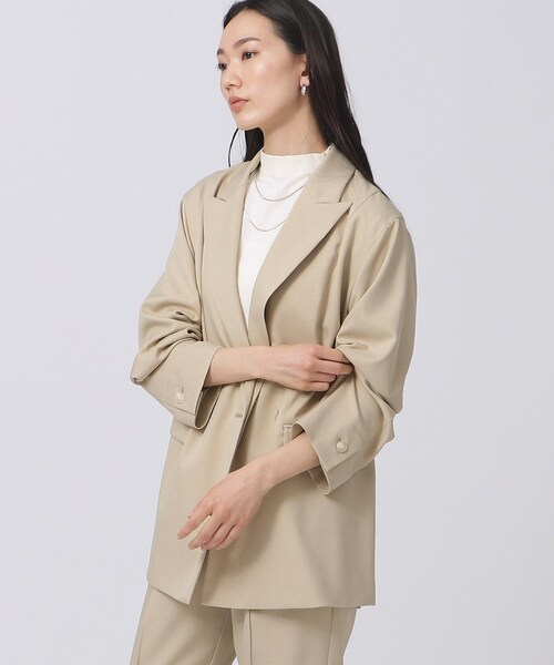 GALLEST（ギャレスト）の「ツイルリラックスジャケット（テーラードジャケット・レディース・ネイビー/ベージュ/イエロー系その他・40/38/36）」の13枚目の写真