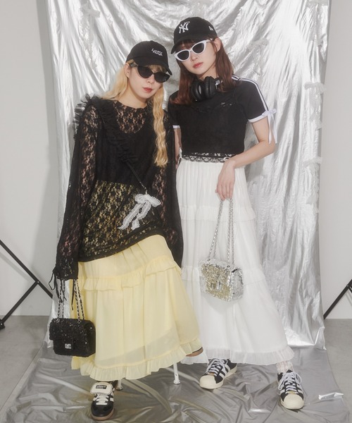 WC（ダブル シー）の「ドロストデザインレーストップス（Tシャツ/カットソー・レディース・ホワイト/ブラック・FREE）」の18枚目の写真