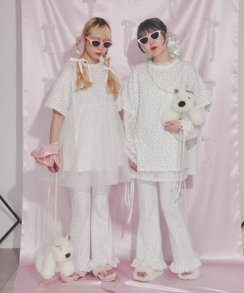 WC（ダブル シー）の「ドロストデザインレーストップス（Tシャツ/カットソー・レディース・ホワイト/ブラック・FREE）」の12枚目の写真