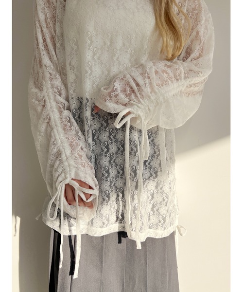 WC（ダブル シー）の「ドロストデザインレーストップス（Tシャツ/カットソー・レディース・ホワイト/ブラック・FREE）」の22枚目の写真