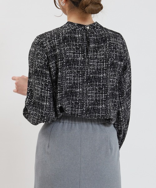 TRUDEA(トルディア)の「ツイード柄ブラウス(シャツ/ブラウス・レディース・ブラック/ホワイト・MEDIUM/LARGE)」の14枚目の写真