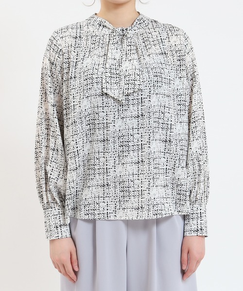 TRUDEA(トルディア)の「ツイード柄ブラウス(シャツ/ブラウス・レディース・ブラック/ホワイト・MEDIUM/LARGE)」の20枚目の写真