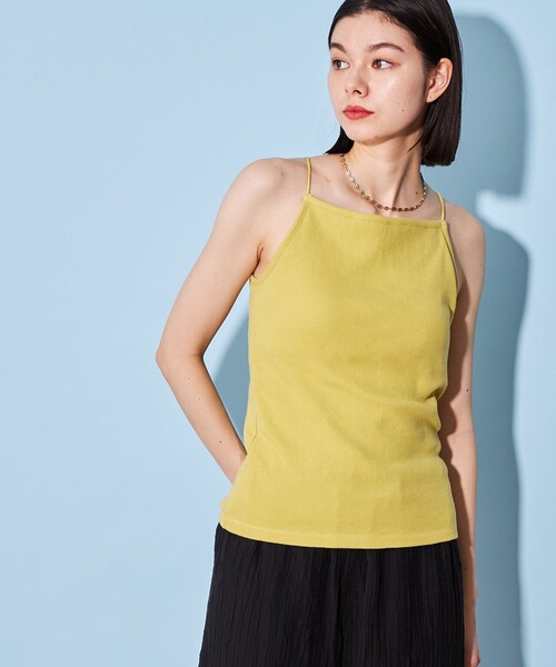 CITEN(シテン)の「<CITEN>ナロー ストラップ キャミソール(キャミソール・レディース・ホワイト/イエロー/ブラック・FREE)」の3枚目の写真