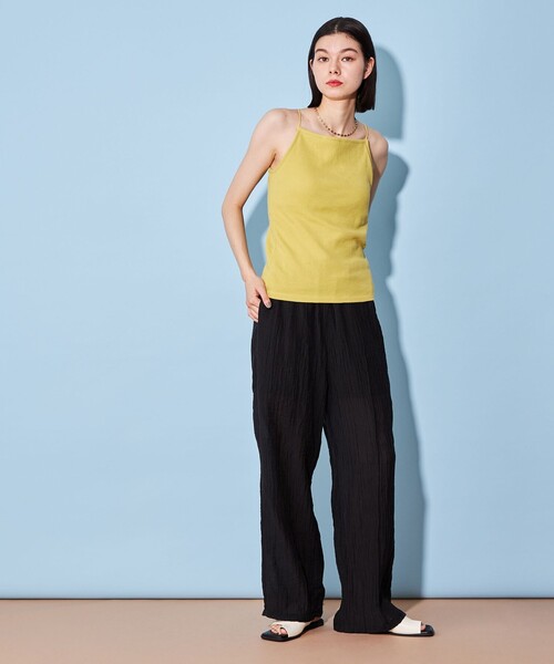 CITEN(シテン)の「<CITEN>ナロー ストラップ キャミソール(キャミソール・レディース・ホワイト/イエロー/ブラック・FREE)」の7枚目の写真