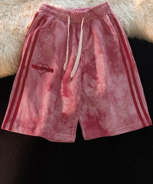 Miniministore(ミニミニストア)の「タイダイ染めショートパンツレディース(スウェットパンツ・レディース・ライトブルー/レッド/パープル/ブルー・FREE)」の8枚目の写真