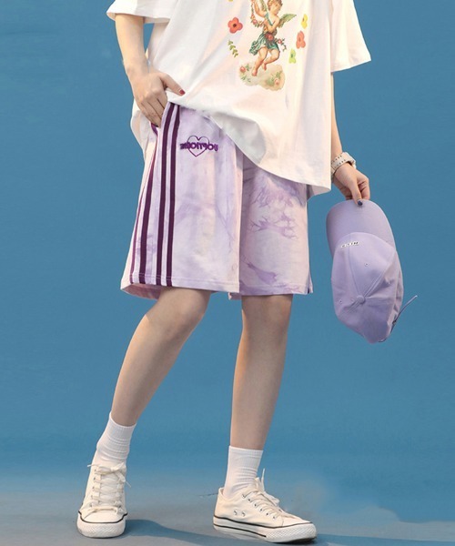 Miniministore(ミニミニストア)の「タイダイ染めショートパンツレディース(スウェットパンツ・レディース・ライトブルー/レッド/パープル/ブルー・FREE)」の9枚目の写真