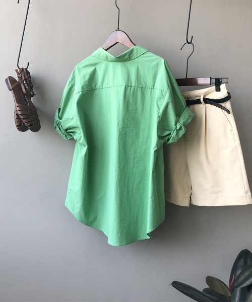 Miniministore(ミニミニストア)の「オープンカラーシャツ ベーシック 半袖(シャツ/ブラウス・レディース・ライトイエロー/グリーン/ホワイト・FREE)」の16枚目の写真
