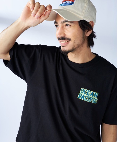 Ocean Pacific（オーシャンパシフィック）の「【OP/オーピー】ヴィンテージ風半袖Tシャツ  バックプリント（Tシャツ/カットソー・メンズ・イエロー/ブラック/ヘザーグレー/ホワイト・LARGE/MEDIUM/X-LARGE）」の7枚目の写真