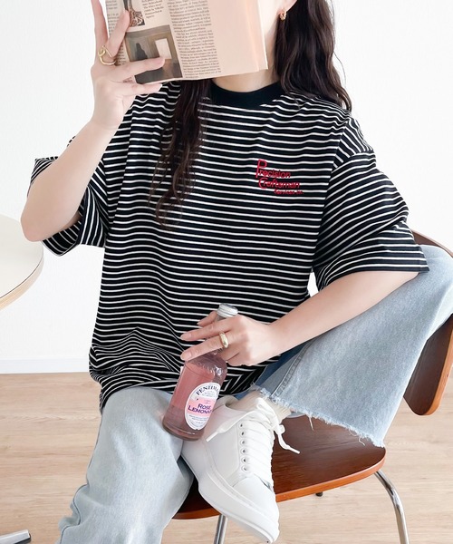 classicalelf(クラシカルエルフ)の「大人の上級カジュアル。綿100%ワンポイント刺繍ロゴTシャツ(Tシャツ/カットソー・レディース・アイボリー/その他/ホワイト/チャコールグレー・X-LARGE/SMALL/MEDIUM/LARGE)」の10枚目の写真