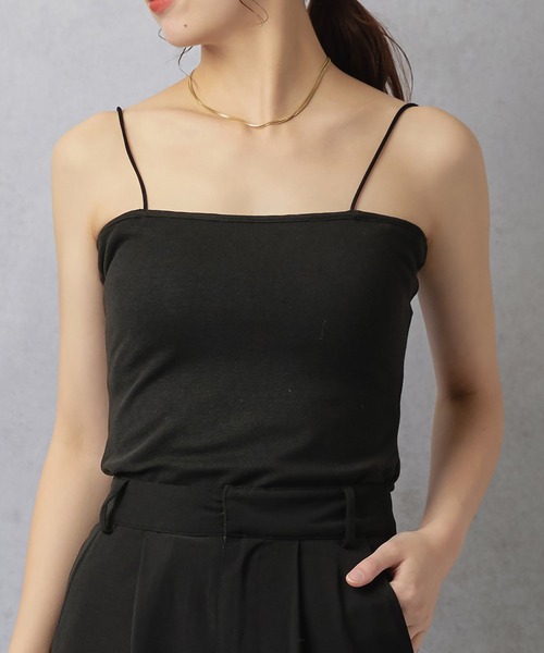 Lull（ルル）の「【Lull / ルル】インナーベアキャミ（キャミソール・レディース・ブラック/オフホワイト/ベージュ/チャコール・ONESIZE）」の3枚目の写真