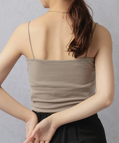 Lull（ルル）の「【Lull / ルル】インナーベアキャミ（キャミソール・レディース・ブラック/オフホワイト/ベージュ/チャコール・ONESIZE）」の15枚目の写真