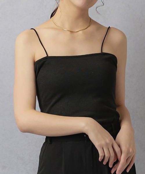 Lull（ルル）の「【Lull / ルル】インナーベアキャミ（キャミソール・レディース・ブラック/オフホワイト/ベージュ/チャコール・ONESIZE）」の8枚目の写真