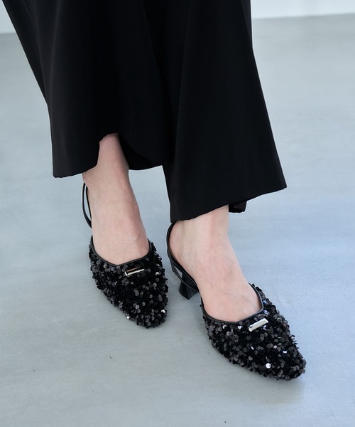 HARE（ハレ）の「スパンコールミュール(HARE)（パンプス・レディース・ブラック・MEDIUM/LARGE）」の17枚目の写真
