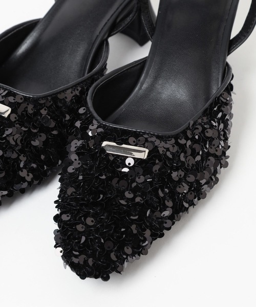 HARE（ハレ）の「スパンコールミュール(HARE)（パンプス・レディース・ブラック・MEDIUM/LARGE）」の5枚目の写真