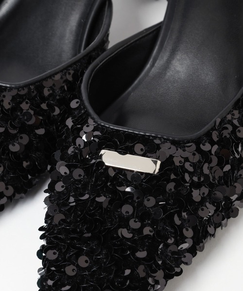 HARE（ハレ）の「スパンコールミュール(HARE)（パンプス・レディース・ブラック・MEDIUM/LARGE）」の6枚目の写真